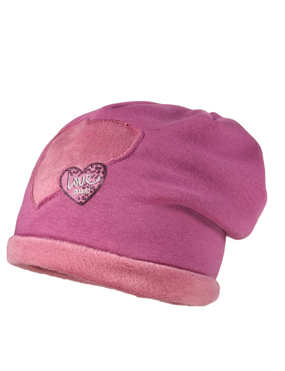 maximo Baby Girls Beanie Aus Jersey Mit Herzmotiv Hat Not Applicable, Purple (Lilas 17), 49