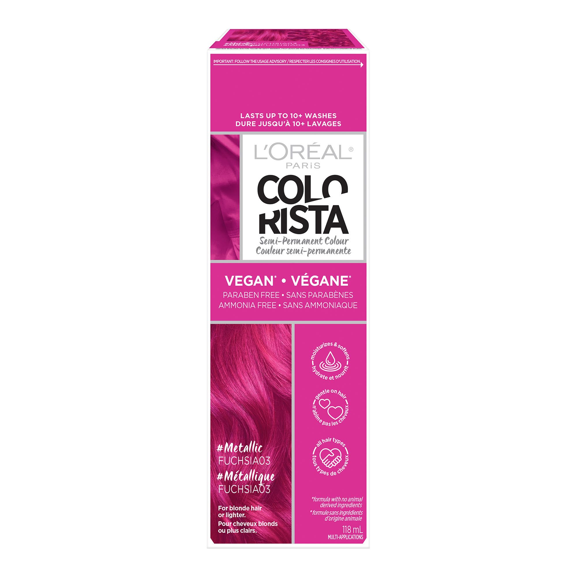 Mua L'Oreal Paris Colorista Metallic Semi Permanent Hair Color for Bleached or Blonde Hair