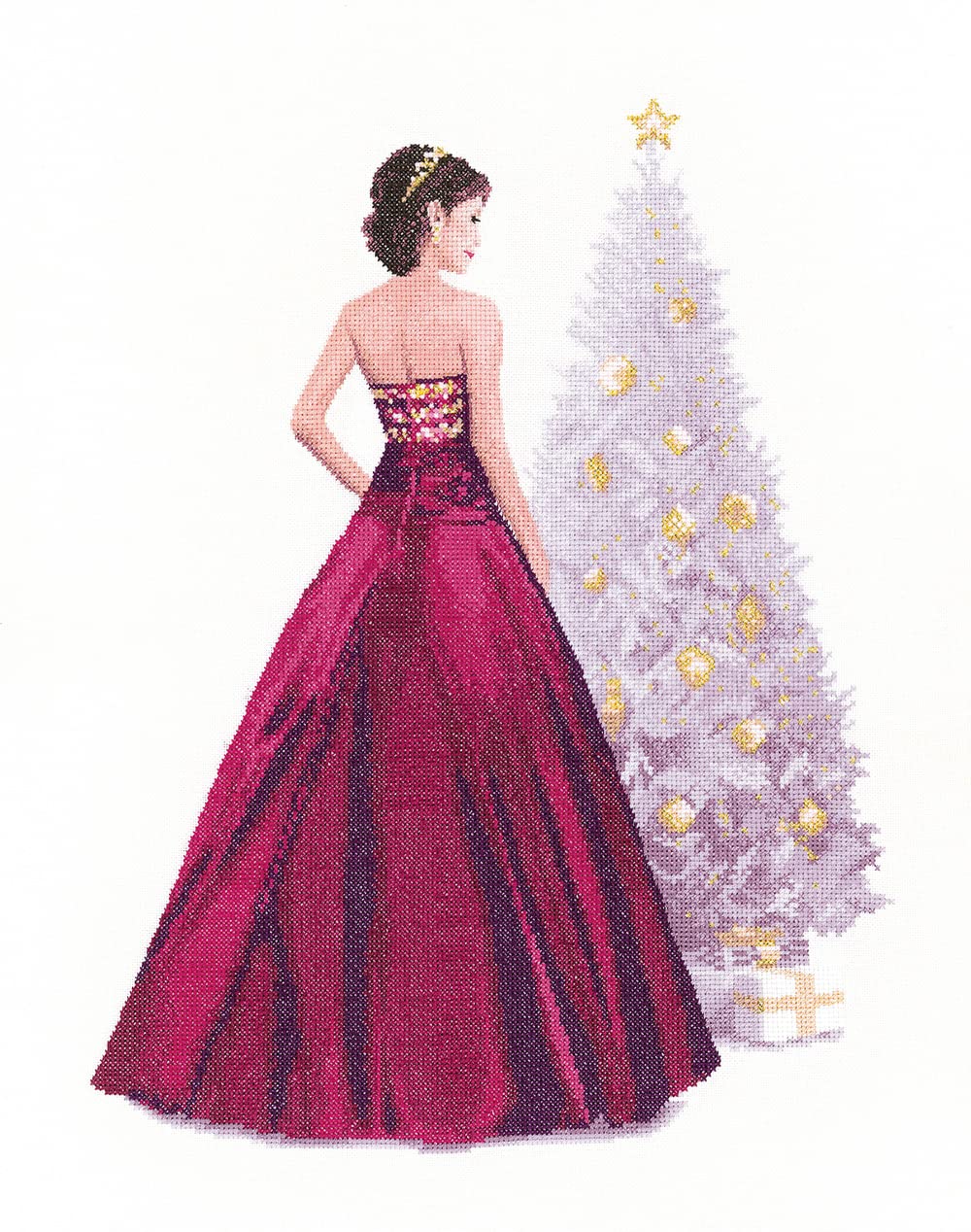 Heritage Crafts Elegance Cross Stitch Kit - Holly (Evenweave)