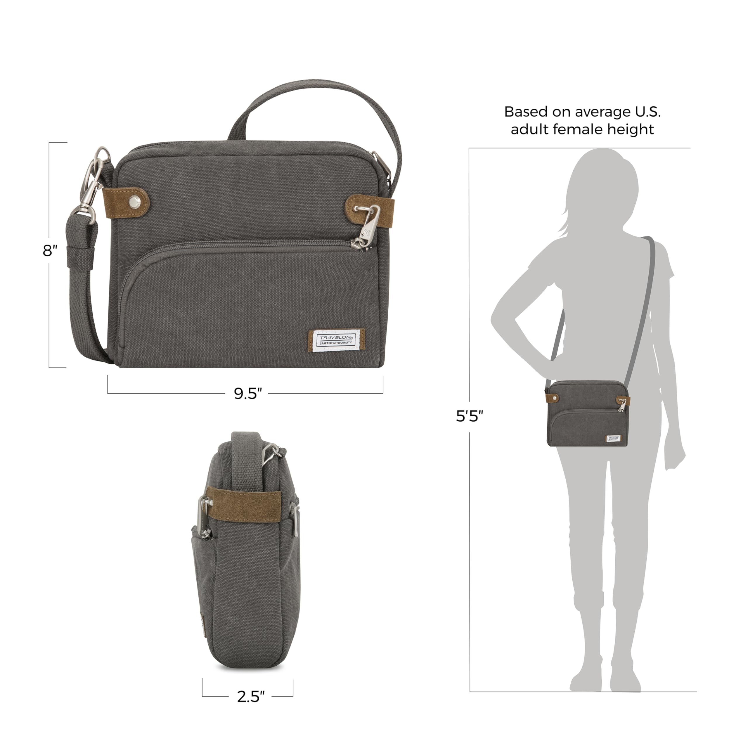 Travelon Anti-Theft Heritage Small Crossbody Bag