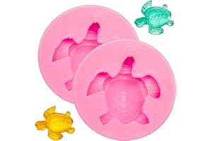 BOAO 2 Pieces Sea Turtle Silicone Mold Turtle Candy Fondant Mold Tortoise Chocolate Making Mold for DIY Baking Cake Desserts Decoration Tools