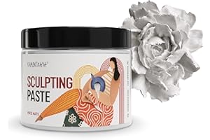 Kamenskaya Sculpture Paste - Paper Paste for Sculpting - White Matte, 500 ml (16.9 fl oz)