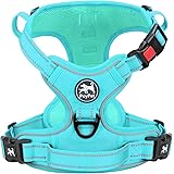 PoyPet No Pull Dog Harness, No Choke Reflective Dog Vest, Adjustable Pet Harnesses with Easy Control Padded Handle for Small 