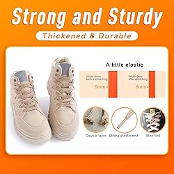 VSUDO 63" Flat Tan Shoe Laces for Sneakers, Tan