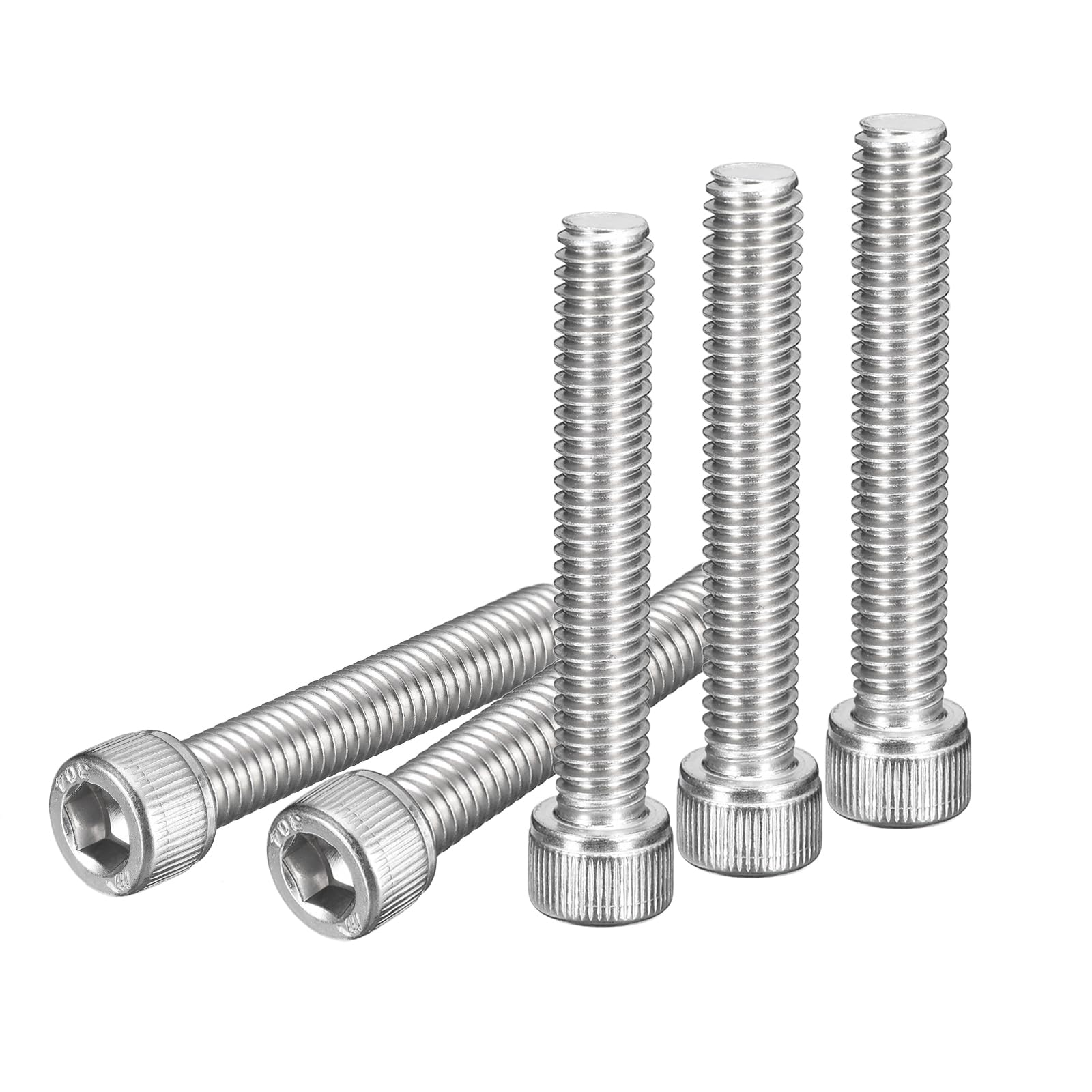 DTGN 5/16-18x2" Socket Head Cap Screws Bolts, 20Pcs 304 Stainless Steel 18-8, Machine Hex Socket Screw, Hex Drive, Bright Finish, UNC Coarse Thread Fully Threaded