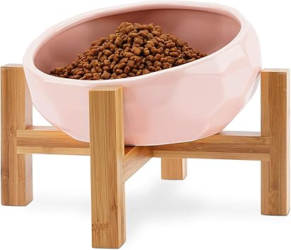 Amazon ーペット ボウル フードボウル 犬 猫食器 陶器 ウォーター ボウル 犬猫用 餌入れ 水入れ 水飲みボウル 負担軽減 木製 ペット皿 滑り止め 安定感 取り外し可能 手入れ Wantryapet 食器 ボウル 通販