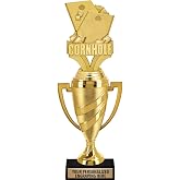 Cornhole Trophy, 14" Gold Cup Cornhole Trophies With Free Personalization