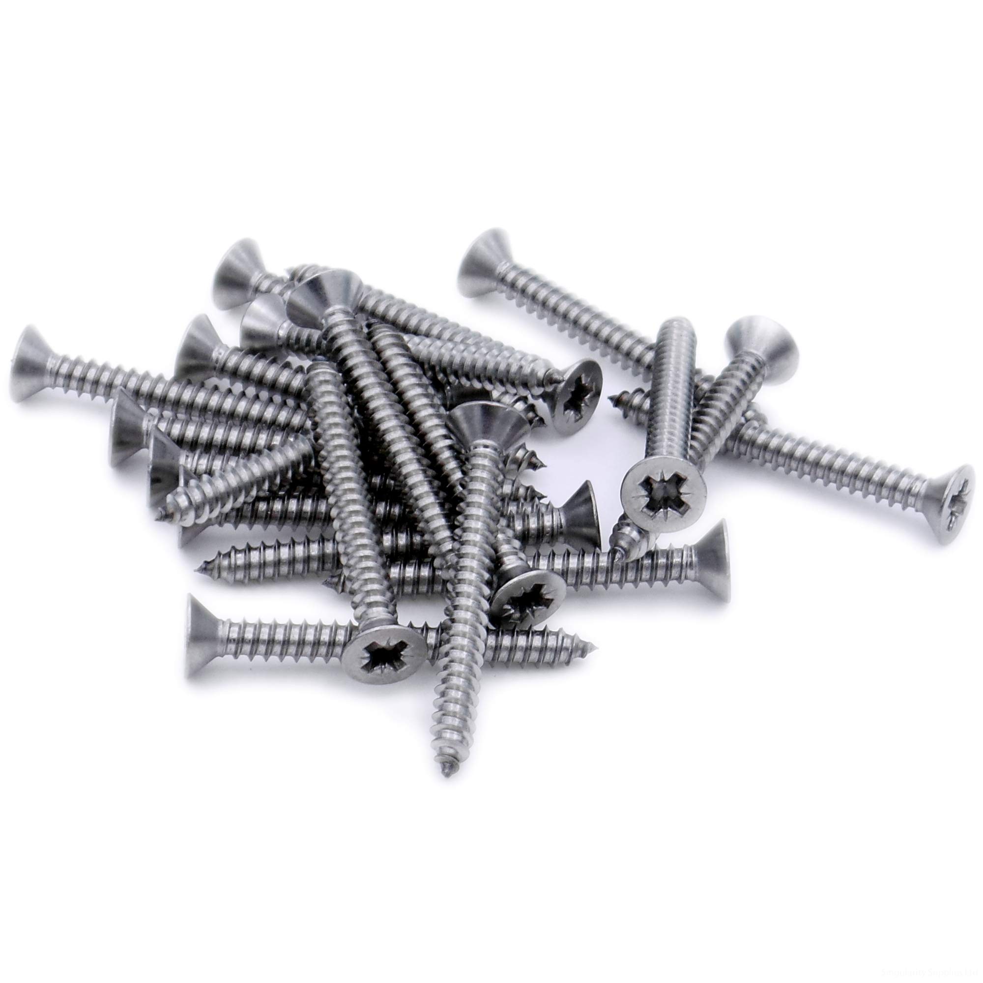 No.7 x 0.5 (3.9mm x 13mm) Pozi Countersunk Self-Tapping Screw - Stainless Steel (A2) (Pack of 20)