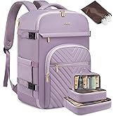 LOVEVOOK Large Travel Backpack for Women, TSA Carry on Backpack for Airplanes, 40L Personal Item Travel Bag fits 17" Laptop, Waterproof Carry on Bag Flight Approved with 4 Packing Cubes