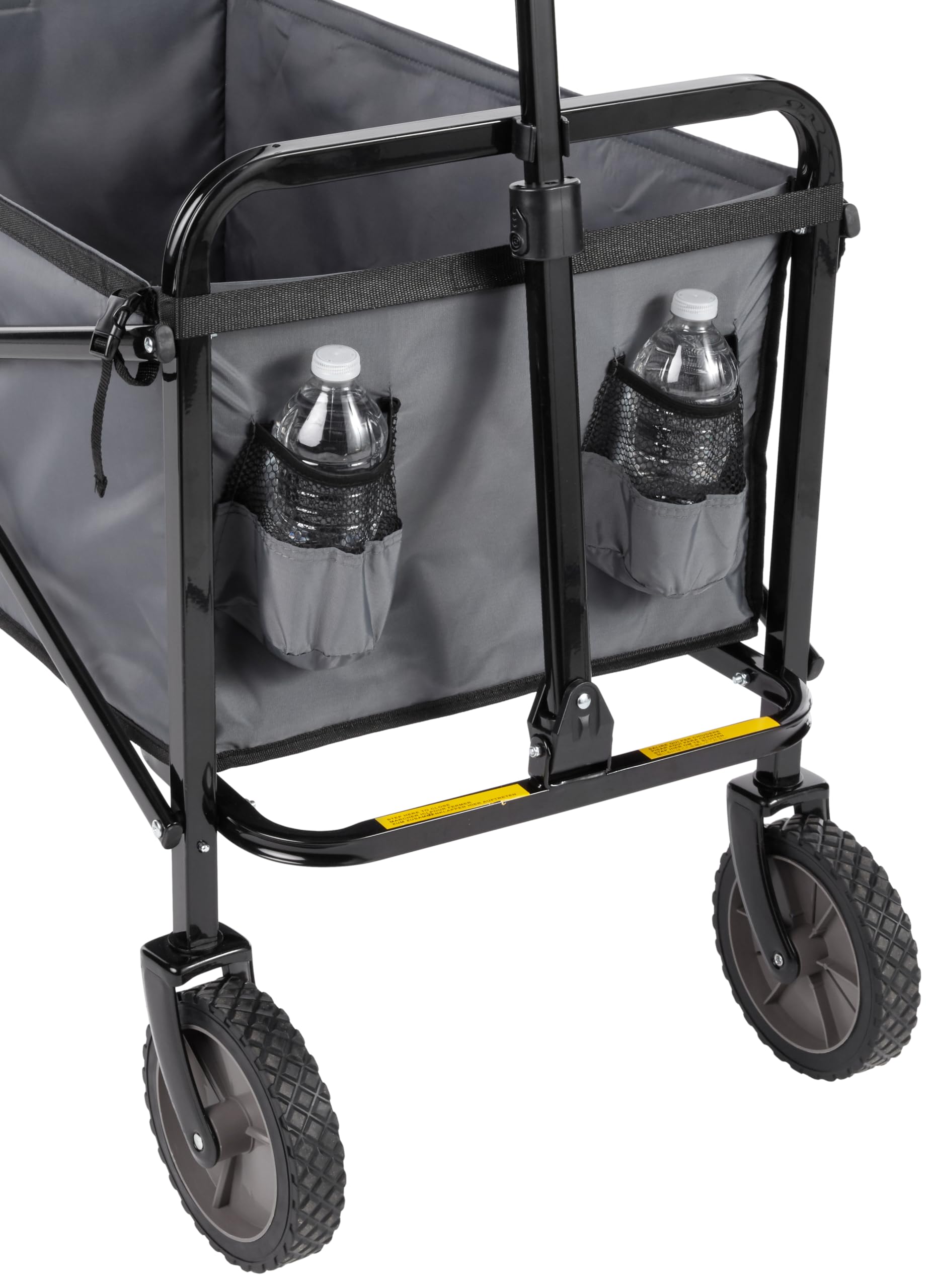 Amazon Basics Zusammenklappbarer Bollerwagen für den Garten, faltbar, mit Abdeckung, für den Außenbereich, 70.1 x 103.89 x 50.8 cm, Grau 3