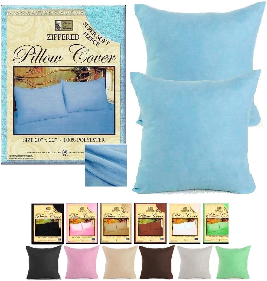 2Pcs Pillow Covers Shell Super Soft Plush Cushion Fleece Bed 20" X 22" Pillows