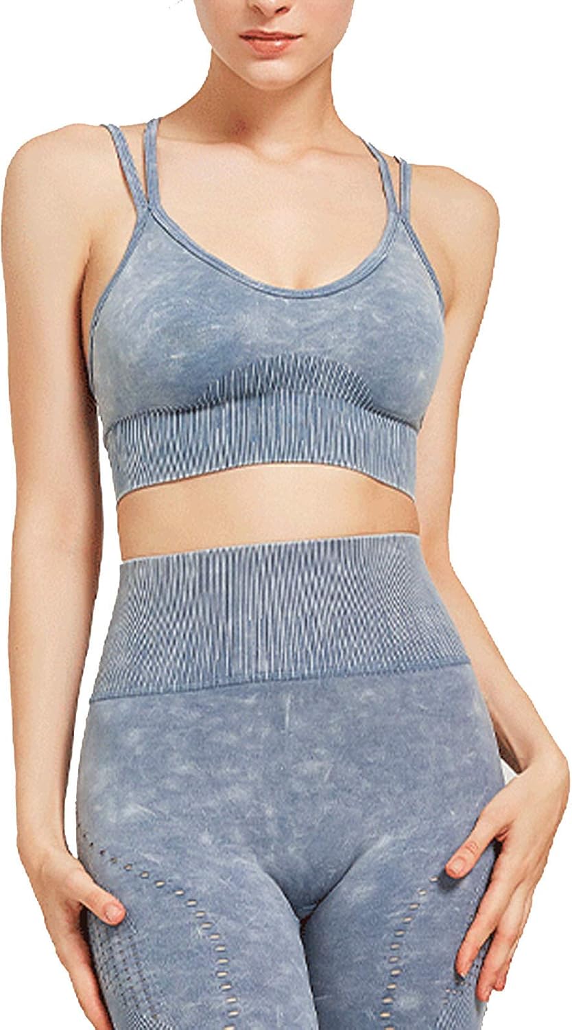 Soutien-gorge De Sport Femme Dos Croisé - Bretelles Réglables, Coussinets Amovibles, Sans Armatures, Pour Yoga