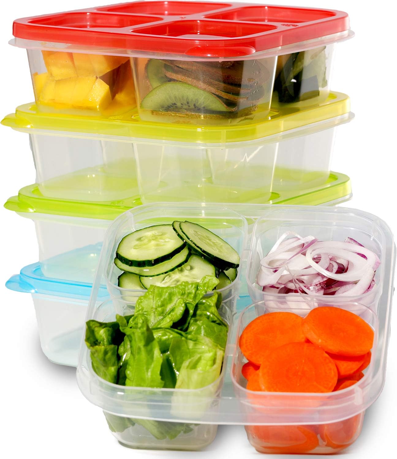 Meal Prep Haven 4 Compartment Snack Box - 5 Pack