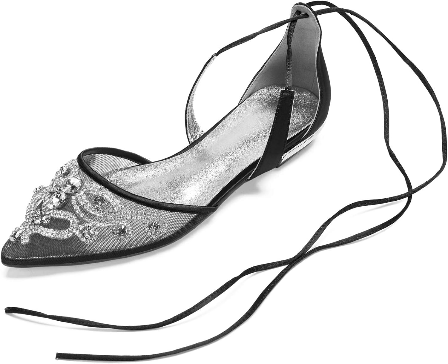 LYC Zapatos Planos De Mujer Punta Puntiaguda De Encaje Punta De Malla LYC Zapatos Planos De Mujer Punta Puntiaguda De Encaje Punta De Malla