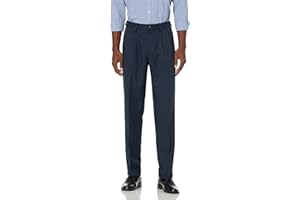 Amazon Essentials Men's Classic-Fit Expandable-Waist Pleated Dress Pant