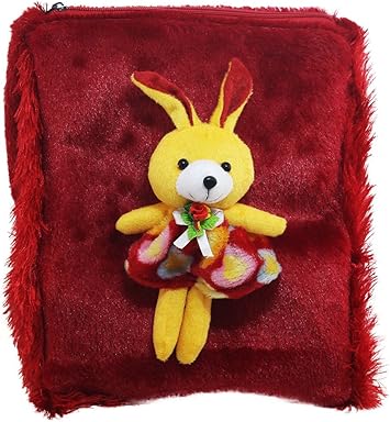 Tickles Red Rabbit School Sling Bag Stuffed Soft Plush Toy 3 litres