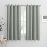 PONY DANCE Sage Green 2 Pieces Thermal Blackout Curtains 52x63 Eyelet