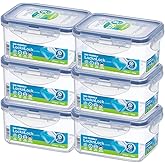 Lock &amp; Lock Rectangular Water Tight Food Container, Set of 6 (15 oz each)
