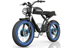 Urbrica Electric Bike for Adults, 1500W 30MPH,48V 20/23AH,Max 75Miles Electric Motorcycle 20" Fat Tire Dirt Bike, Shamano 7-Speed E-Bike Dual Shock Absorber UL Certified