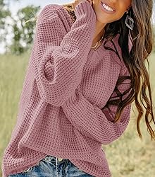 ZESICA Women's 2024 Fall Long Sleeve Crew Neck
