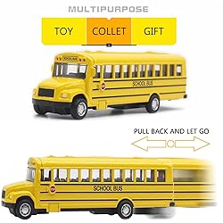 weilaga 5 Pack 5.5" Pull Back Yellow School Bus