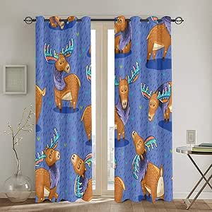 Cortinas Perforadas,Estilo Dibujado a Mano Personajes de Dibujos