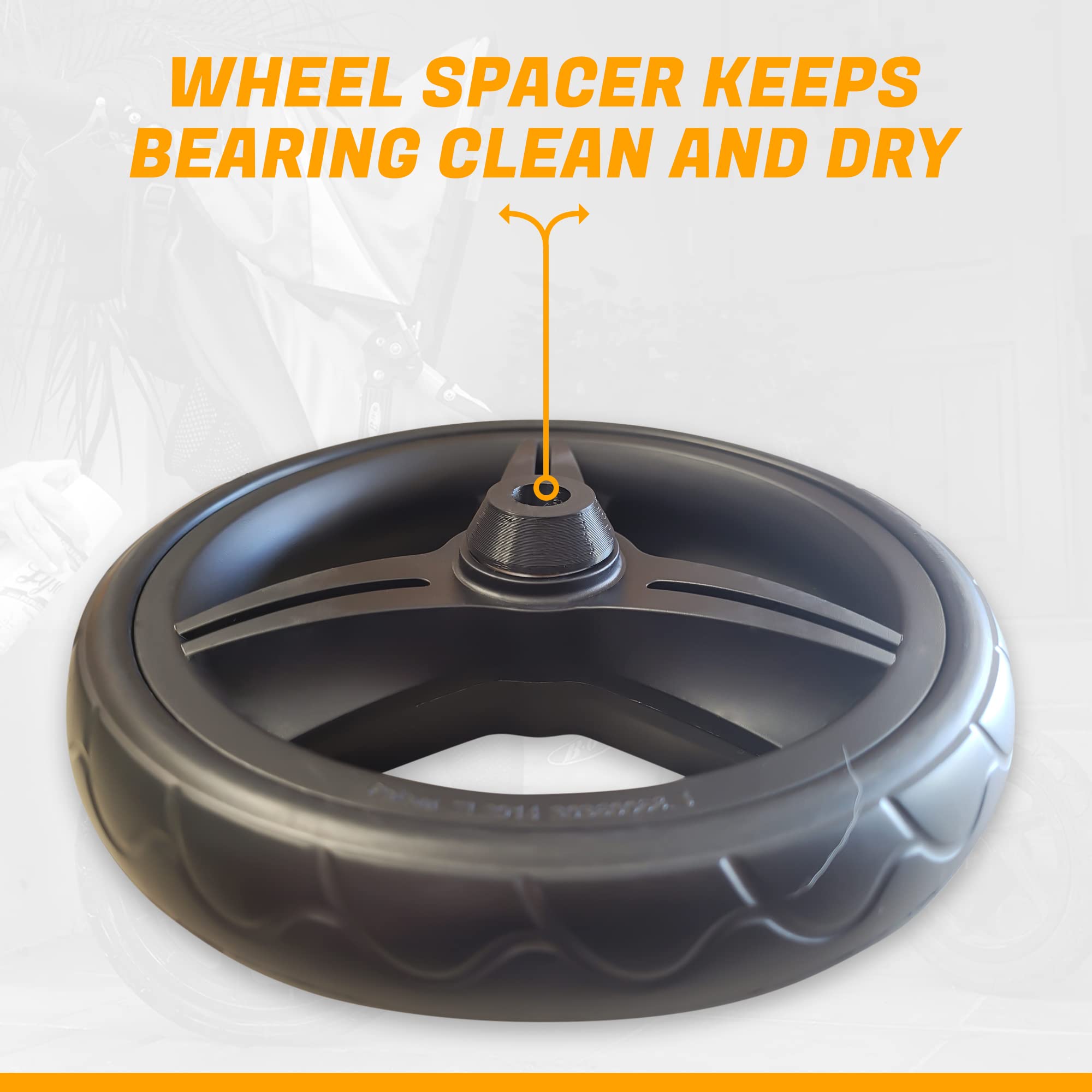 Front Wheels and Tires Compatible with Baby Jogger City Select and Premium Strollers (not Mini GT or LUX), set of 2