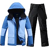 YEEFINE Men's Ski Suit Two Piece Insulated Snowboard Snow Jacket and Pants Set Waterproof Snowsuits Winter Outdoor