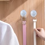 Lanzn 10 PCS Suction Cup Hooks 4.5cm Transparent Wall Hangers Sucker Pads view 7