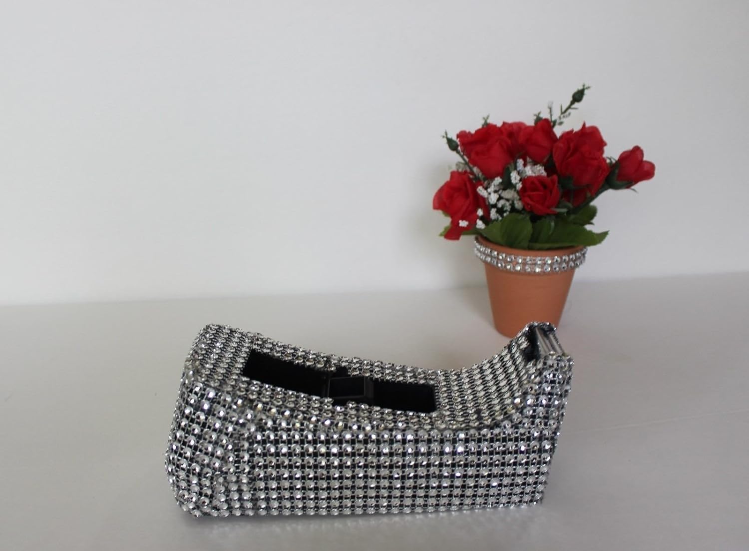 Bling Tape Dispenser Crystal Clear Hot New Rhinestone