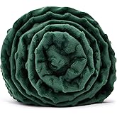 TONGDADA Weighted Blanket Cover (Dark Green Minky Dot, 48''x72'' Duvet Cover)