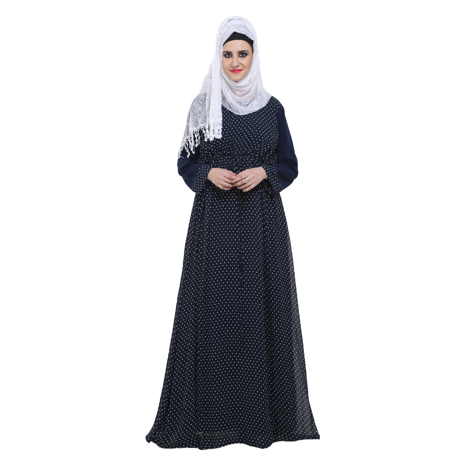 polka dot abaya