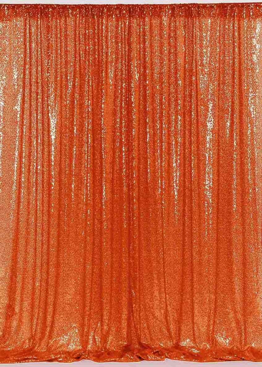 Amazon Com Shimmer Curtains For Backdrop 8ftx8ft Orange Glitter
