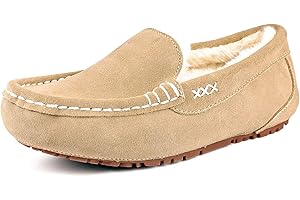 DREAM PAIRS Women's Fuzzy House Slippers Cozy Faux Fur Micro Suede Moccasins Slip on Loafer Shoes for Indoor and Outdoor