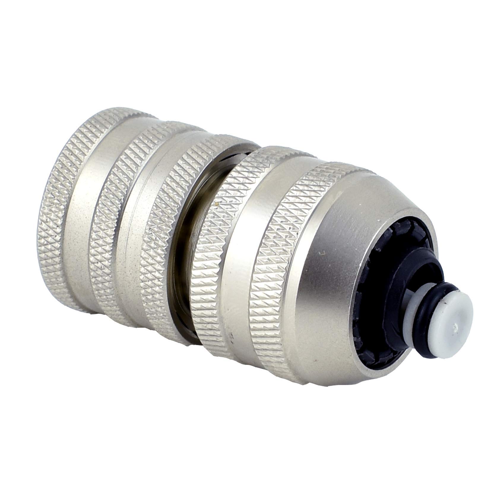 Flopro Professional Metal Hose Waterstop Connector, Chrome — image 1