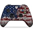 Tattered Flag Custom X-Box Controller Wireless Compatible with X-Box One/X-Box Series X/S by DreamController | Proudly Customized in USA with Permanent Hydro-DIP Printing (NOT JUST A Skin)