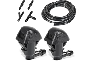 OTUAYAUTO Windshield Washer Nozzles Kit, Compatible with Honda Pilot 2009-2015, Front Windshield Wiper Spray Nozzles with Washer Fluid Hose & Connectors, Replaces OEM # 76810-SZA-A01ZA 76810-SZA-A00ZA