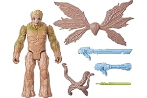 Marvel Titan Hero Series Guardians of The Galaxy Vol. 3 Deluxe Blast 'N Battle Groot Action Figure, 11.5-Inch with Accessories