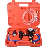 DAYUAN Radiator Cooling System Vacuum Purge Coolant Refill Tool Kit | Professional Radiator Adapter, Fast Coolant Refill, Eliminates Air Pockets, Fits Most Cars SUVs Vans &amp; Trucks, Red Case