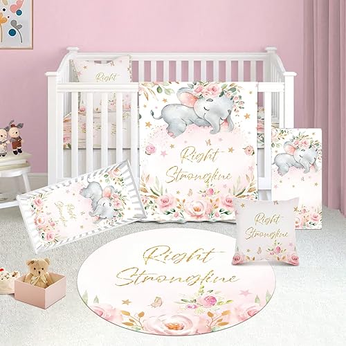 Personalized Crib Bedding Set with Name for Girl Piece