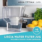 Aqua Optima Liscia Water Filter Jug 2.5L with 6 Evolve+ Cartridges view 2