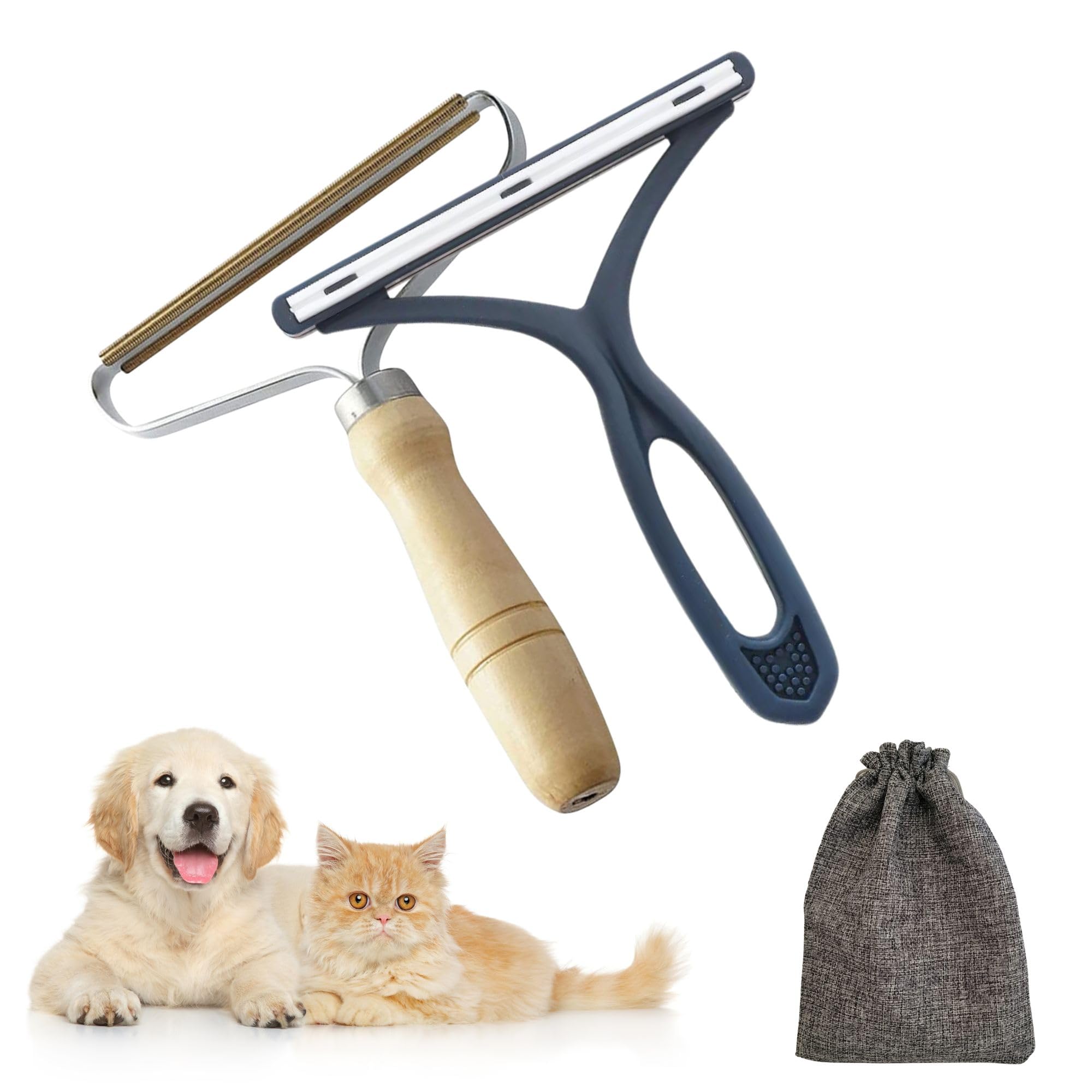 EasefulLife Reusable Lint Rollers for Pet Hair - 2 Pcs Lint Removers for Clothes and Lint Brush - Carpet Hair Remover Tool and Carpet Scraper Pet Hair Remover for Dog Cat Stair Car Sofa