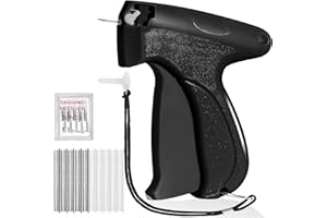 ANTAND Fine Stitch Gun Stitchy Mini Stitch Gun Quick Clothing Fixer for Clothes, Micro Tagging Gun for Clothing with 6 Fine Needles & 1000 Pcs Fasteners, Speedy Sticky Sewing Gun Hemming Tool Black
