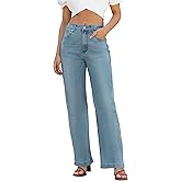 ETTELO Womens Jeans High Waisted Straight Leg Loose Stretchy Lightweight Tummy Control Trendy Jeans for Women 2025