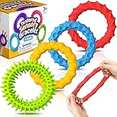 Sensory Fidget Toys for Kids Adults - 4 Pack Stretchy Fidget Toys Bracelet | Texture & Calming Autism Sensory Toys for Specia
