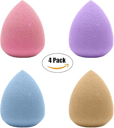 Beauty Blender Classique éponge De Maquillage Goutte En Fond De Teint éponge De Maquillage Lot De 4 éponges En Rose Violet Jaune Bleu