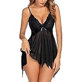 Avidlove Lingerie for Women Lace Babydoll Sleepwear Boudoir Outfits Plus Size Langeray XS-5XL