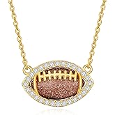 AENEAS Soccer/Baseball/Football/Basketball Necklace for Women 925 Sterling Silver Sport Necklace Sport Fans Team Spirit Jewelry Gifts for Women