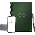 Rocketbook Core Reusable Spiral Notebook, Executive Size 6x8.8, Green - Dotted Pages, App-Connected, Erasable, Durable Cover, Ideal for School, Work, and Creative Projects