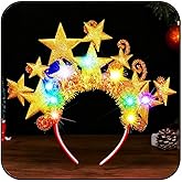 GORTIN Light up Star Headband LED Glowing Costume Headpiece Rave Hair Accessories for Women